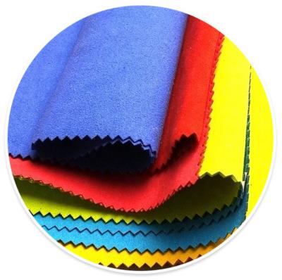 China Waterproof Microfiber Poly Suede Microfiber Suede Fabric Suede Leather Microfiber For Car And Automotive Shoes for sale