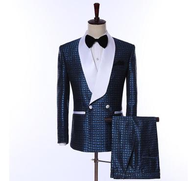 China Anti-Shrink Luxury Suits Bespoke Men's Business Casual Suits Pieces Tailor Made Men's Suit Set for sale