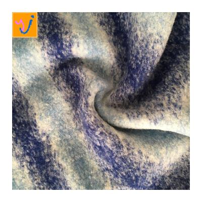 China Jacquard Stretch Boiled Wool Fabric By The Yard Suppliers For Coats for sale