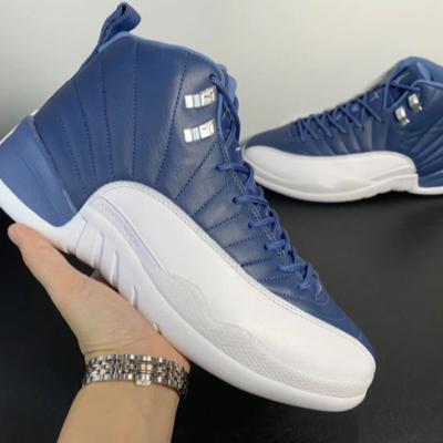 China 2020 Shock-absorbent men's basketball shoes air freshly released high correct version of sneakers J 12 for sale