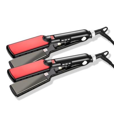 China Humanized Flat Iron MCH Heater Professional Hair Straightener Private Label Black LCD Display Red Wholesale Custom Hair Straightener for sale