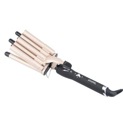 China Adjustable Heat Settings Fast 2 Temperature Controls Tourmaline Ceramic Triple Heater 5 Barrels Hair Waver Tools for sale