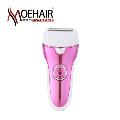 China Lady Safety Trimmer Cordless Rechargeable Electric Shaver Epilator Hair Remover With Razor And Callus Hair Removal Epilator Machine for sale