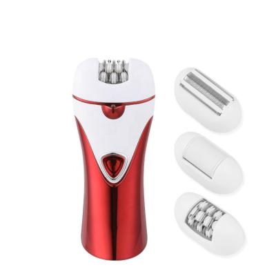 China Hotel Factory Price Callus Remover Hair Removal Ladies Electric Razor Rechargeable 3 in 1 Hair Razors Cordless Epilator Set for sale