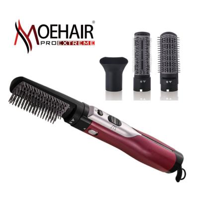 China Safety Professional Hot 3 Cold In 1 Step Quick Electric Hot Airbrush Straightener One Hair Dryer Interchangeable Hot Comb for sale