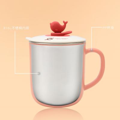 China High Quality Kids Sippy Food Grade Stainless Steel Insulation Counter Drinking Cup For Baby for sale