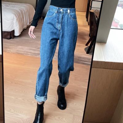 China X-Mier Breathable 2022 Newest Custom Design Custom Women Pants Mom Jeans Classic Blue Jeans For Women for sale