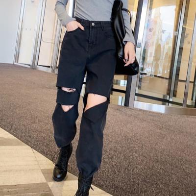 China X-Mier 2022 Latest Breathable Custom Design Ladies Jeans Top Washboard Destroy Wash Fashion Custom Women's Ripped Jeans for sale