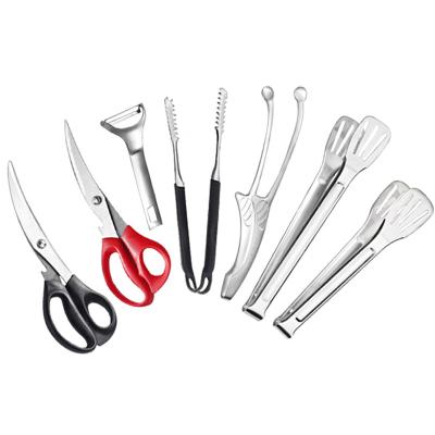 China Wholesale Easily Cleaned Spot BBQ BBQ Tools Stainless Steel BBQ Tongs Scissor BBQ Tongs for sale