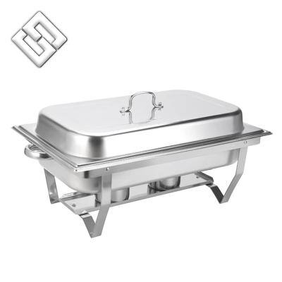 China 201/304 Stainless Steel Electric Turkey Round Rectangular Chafing Dishes Shake Hot Food Heater Set for sale