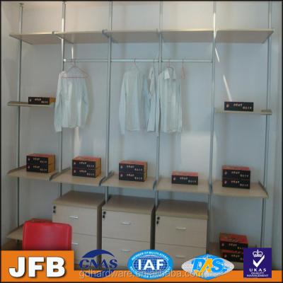 China PANEL customized diy post system walk in wardrobe, wardrobe post system, aluminum post system wardrobe for sale