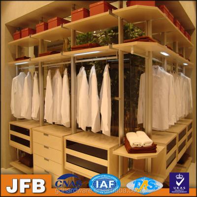 China Aluminum Wardrobe Organizer Aluminum Wardrobe PANEL Clothes Pole System Wardrobe for sale