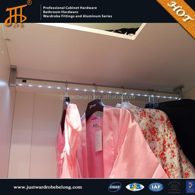 China Ressessed in LED Motion Sensor Wardrobe Hanger Bar Light for Walk in Closet for sale