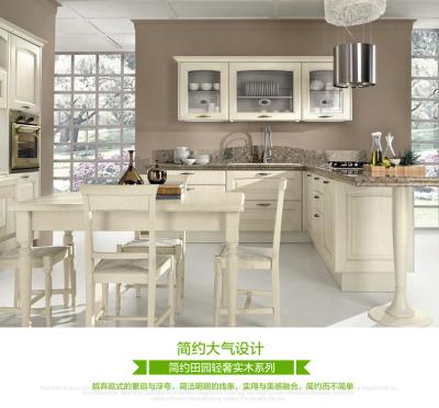 China Foshan Antique European Classical L-shaped Factory Renovation Kitchen Hot Sale for sale