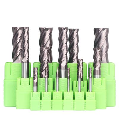 China Square Carbide RLD HRC60 4 Flute Tungsten Carbide End Mill Cutter Fresas For Hardware Stainless Steel Milling Cutter Tool for sale