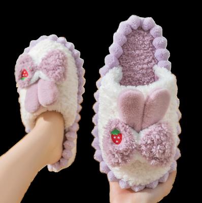 China Most Competitive Women's Soft Plush Slippers Plush Slippers Custom Made Plush Slippers for sale