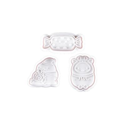 China Cake Decorating Biscuit Mold 3 Pcs Christmas Spring Spring Mold Cake Tools Sustainable Baking Cookie Cutter for sale