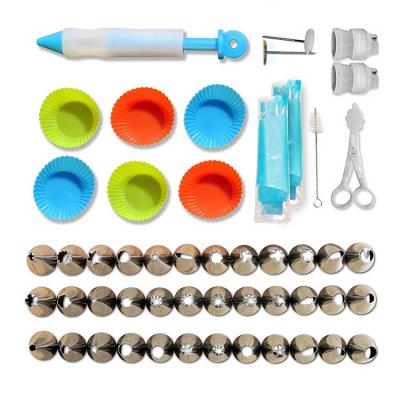 China Amazon Viable Hot Sale Baking Tools Cake Tools Cake Decorating Kit With 42 Cake Tips Tool Kit for sale