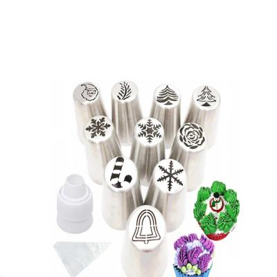 China 2021 Viable Cake Decorating Russian Christmas Cake Icing Tips 41pcs Pastry Baking Tool Kit Icing Tips for sale