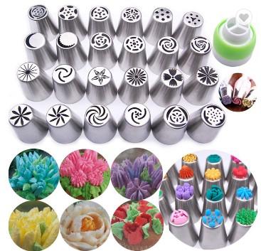 China Durable high quality large size 304 stainless steel pastry spout/icing piping tips/Russian piping tips for sale