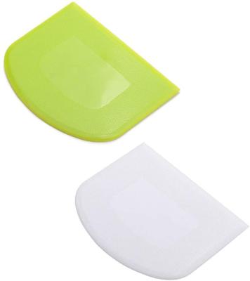 China Universal Bench Scraper Bowl Scraper Dough Cutter Plastic Scraper Food-Safe Universal Food Scrappers for sale