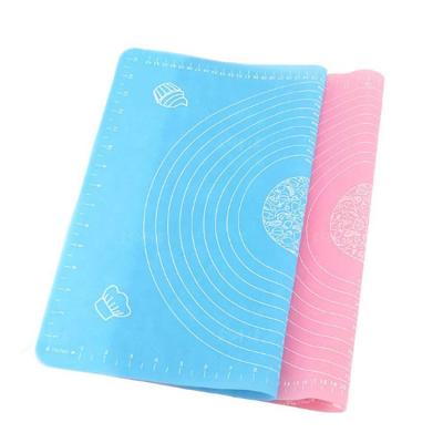 China Viable Wholesale Heat Resistant Silicone Kitchen Pastry Mat Set / Non Stick Reusable Silicone Fondant Baking Mat With Measurements for sale