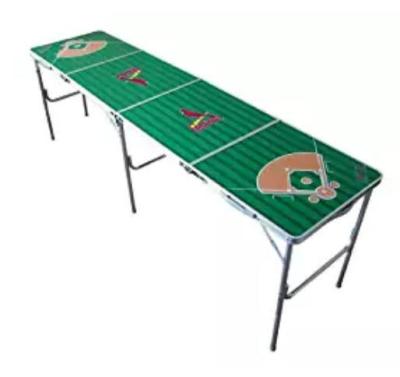 China Hot Selling Aluminum Folding Beer Pong Table For Party Game WJD9914-5 8 Foot Outdoor Portable No Safe Distances Furniture for sale