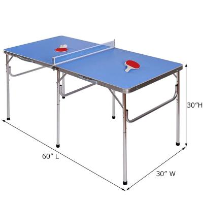 China Foldable Tennis Table Set, Ping Pong Folding Table with Net, 2 Paddles and 2 Balls, Universal Free Standing Ping Pong DX3311 for sale