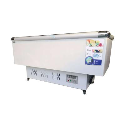 China 2021 Double-temperature Dual-function Cool-keeping Large Capacity Island Cabinet Supermarket Equipment for sale