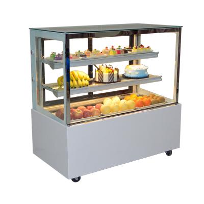 China 2021 Double-temperature Cake Cabinet Refrigeration Display Cabinet Arc Refrigeration Equipment Marble Base for sale