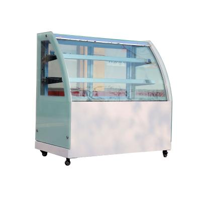 China 2021 Double-temperature cake cabinet display cabinet right angle freezer for commercial use refrigeration equipment marble base for sale