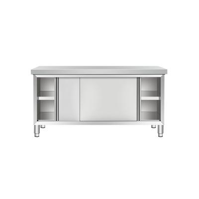 China High Quality Supermarket Multideck Showcase 2021 Stainless Steel Sliding Door Workbench Kitchen Tavoli In Acciao for sale