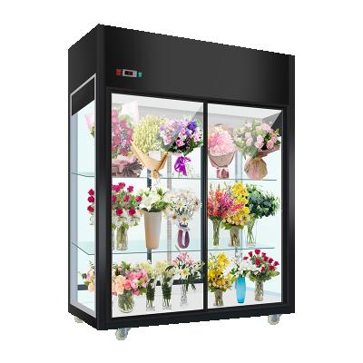 China 2022 Single-temperature Product Black Flower Display Cabinet High Quality Refrigeration Equipment for sale