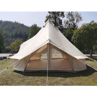 China King Luxury Durable 3m 4m glamping glamping fireproof single layer 5m glamping glamping tent glamping tenta de tena canvas bell tent with window for sale