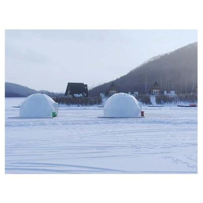 China 4m 5m 6m waterproof winter glamping transparent bubble house pvc geo dome outdoor geodesic igloo igloos ice fishing dome tent for sale for sale