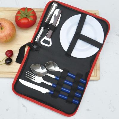 China Viable Other Car Hiking Travel BBQ Silverware Kit Outdoor Portable Flatware Flatware Cutlery Kitchen Utensil Picnic Set Camping Accessories for sale