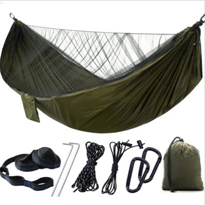 China Amazon Hammocks Anti-Mosquito Hammock Parachute Mosquito Net Durable Hot Selling Automatic Quick Opening Outdoor Double Hammock for sale