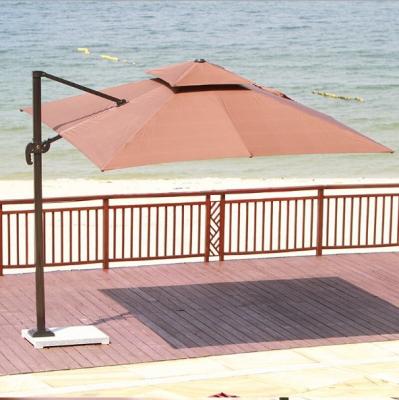 China Luxury garden terraza muebles parasol patio sun restaurants garden terrace parasols outdoor custom beach umbrellas with logo prints for sale