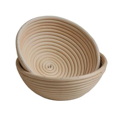 China Wholesale Proofing Atacado Porcelain Bread Banetones Cestas Round Durable Coating Banneton 9 Inch 10inches Woven Fermentation Rattan Basket for sale