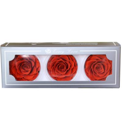 China One Head Eternal Rose 7-8cm Folk Art High Quality Beautiful Preserved Eternal Mother's Day Gifts Box Real Grade Roses Flowers For Wedding for sale