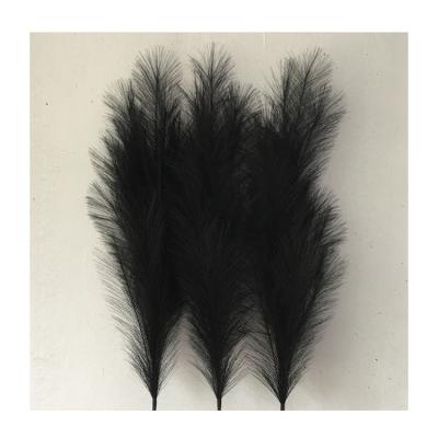 China Other Large Artificial Pampas Grass Wedding Decor 110cm 120cm Long Fake Pampas Grass 18branch Artificial Plants Fake Large Silk Black Pampasgrass Home Fluffy for sale