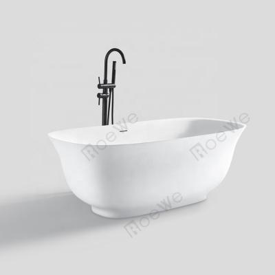 China Oval Stone Feeling Bathtub New Freestanding Resin Cast Stone Custom Bathtub Artificial Stone Bathtubs for sale