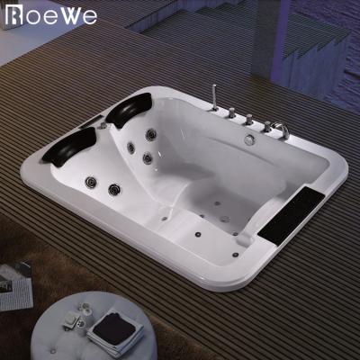 China Luxury Two Person Drop In Tub Therapy Water Massage Bathtubs Acrylic Whirlpool Bathtub for sale