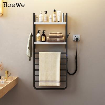 China Wall Mounted Towel Dryer Electrothermal Stainless Steel Electric Heated Towel Warmer Rack Bathroom Heater Rail Dryer Smart Home Rack Shelf for sale