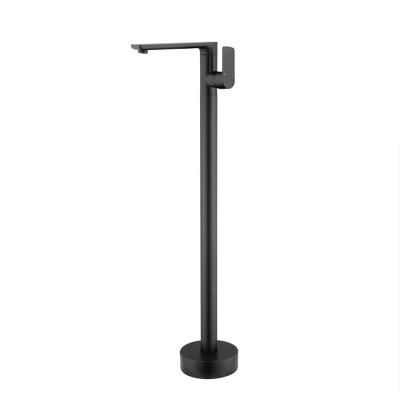 China High Quality Black Colored Handle Color Handle Copper Column Basin Mixer Floor Stand Single Metered Sink Faucet Floor Mounted Toilet Sanitary Faucets for sale