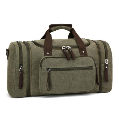 China Fashion Men Large Capacity Canvas Handbag Travel Portable Shoulder Bag Work Out Bags for sale