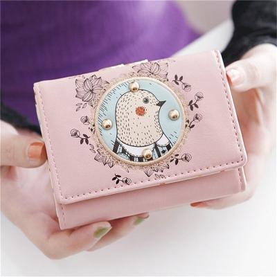 China Latest Design Waterproof Ladies Small Card Purse Women's Money Bag Clutch Wallet for sale