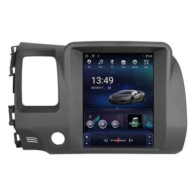 China GPS wholesaler For Honda Civic 2005-2011years android player Multimedia Video GPS Navigation Tesla Style Vertical Screen 360 camera for sale