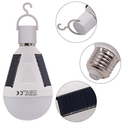 China High quality low price 7W 12W e27 IP65 waterproof portable solar led garden light bulb for sale