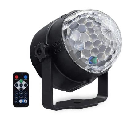 China Parties Top Sell 3W Mini Stage Light RGB Sound Activated Disco Club DJ Ball Party Light With Remote Control for sale